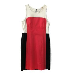 DKNYC Size 12 Color Block Stretch Sleeveless Dress